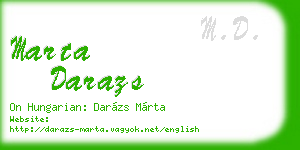 marta darazs business card